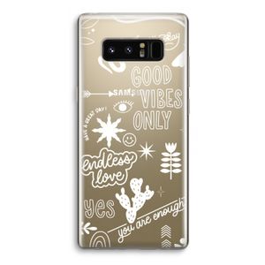 Good vibes: Samsung Galaxy Note 8 Transparant Hoesje