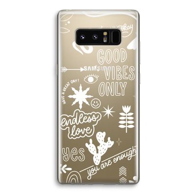 Good vibes: Samsung Galaxy Note 8 Transparant Hoesje