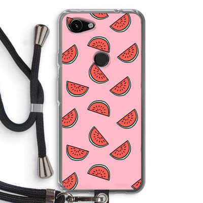 Watermeloen: Pixel 3a Transparant Hoesje met koord