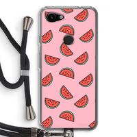 Watermeloen: Pixel 3a Transparant Hoesje met koord