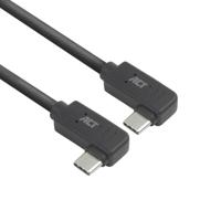 ACT AC7487 USB 3.0 Kabel | 10Gbps 60W USB Type-C® (haaks links/rechts) naar USB Type-C® (haaks links/rechts) | Zwart | 1 meter ACT AC7487 USB 3.0 Kabel | 10Gbps 60W USB Type-C® (haaks links/rechts) naar USB Type-C® (haaks links/rechts) | Zwart | 1 meter