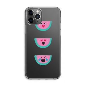 Smiley watermeloen: iPhone 11 Pro Max Transparant Hoesje