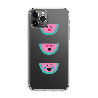 Smiley watermeloen: iPhone 11 Pro Max Transparant Hoesje