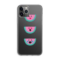 Smiley watermeloen: iPhone 11 Pro Max Transparant Hoesje