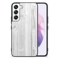 Samsung Galaxy S22 Houten Print Telefoonhoesje White Wood Samsung Galaxy S22 Houten Print Telefoonhoesje White Wood