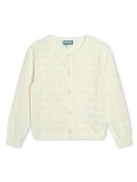 Kenzo Kids cardigan en maille pointelle - Blanc