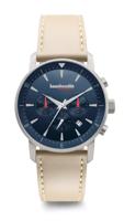 Lambretta Imola 44 Racing Leather Blue Beige 2194BLU - thumbnail