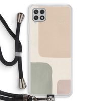 Geo #7: Samsung Galaxy A22 4G Transparant Hoesje met koord