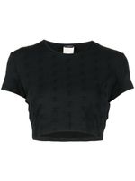 CHANEL Pre-Owned t-shirt crop à logo CC brodé (1997) - Noir - thumbnail