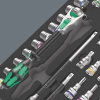 Wera 9722 Schuimrubberen inzetstuk met 8000 C Zyclop ratel 1/2" Set 1, 31-delig gereedschapsset Ratel en doppenset, in schuimrubberen inzet voor werkplaatswagen - thumbnail