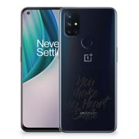 OnePlus Nord N10 5G | Siliconen hoesje | met naam Heart Smile