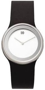 Horlogeband Danish Design IV12Q866 / IV13Q866 Onderliggend Leder Zwart 20mm