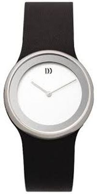 Horlogeband Danish Design IV12Q866 / IV13Q866 Onderliggend Leder Zwart 20mm