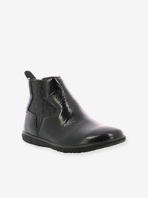 Meisjeslaarsjes Vermillon KICKERS® gelakt zwart