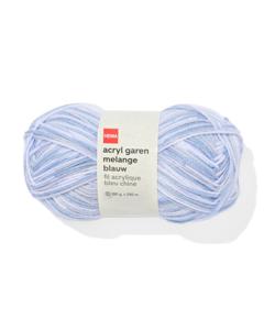 HEMA Acryl Garen Blauw Melange 100gram 250meter