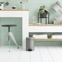 Brabantia newIcon pedaalemmer 3 liter met kunststof binnenemmer - Platinum - thumbnail