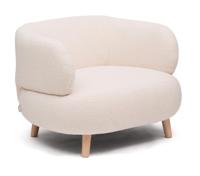 Kave Home Fauteuil 'Luisa' Bouclé, kleur Ecru