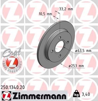 Remschijf Coat Z 250134020