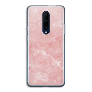 Roze marmer: OnePlus 7 Pro Transparant Hoesje