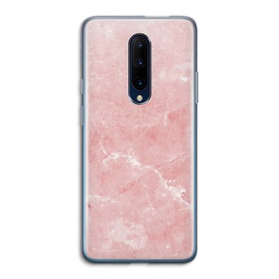 Roze marmer: OnePlus 7 Pro Transparant Hoesje