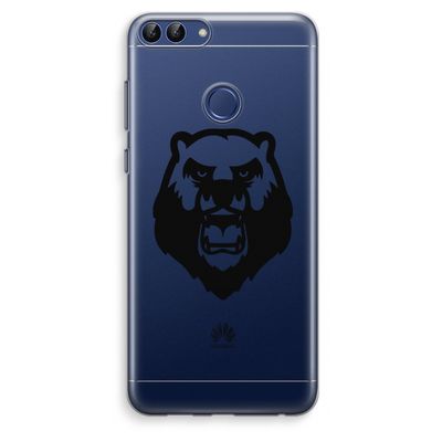 Angry Bear (black): Huawei P Smart (2018) Transparant Hoesje