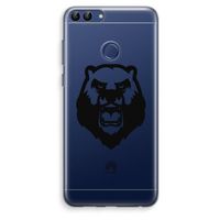 Angry Bear (black): Huawei P Smart (2018) Transparant Hoesje