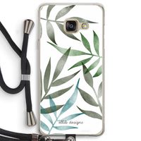 Tropical watercolor leaves: Samsung Galaxy A3 (2016) Transparant Hoesje met koord