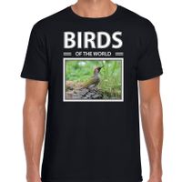 Spechten t-shirt met dieren foto birds of the world zwart voor heren - thumbnail