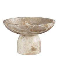 Mica Decorations Finnos Schaal op Voet - H11 x Ø25 cm - Marmer - Beige Mica Decorations Finnos Schaal op Voet - H11 x Ø25 cm - Marmer - Beige