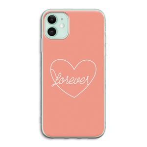 Forever heart: iPhone 11 Transparant Hoesje