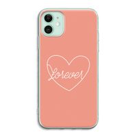 Forever heart: iPhone 11 Transparant Hoesje