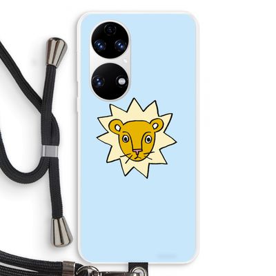 Kleine leeuw: Huawei P50 Transparant Hoesje met koord