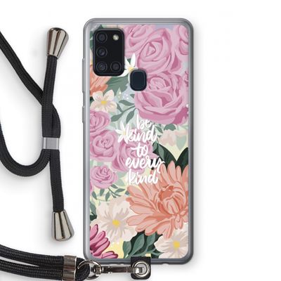 Kindness matters: Samsung Galaxy A21s Transparant Hoesje met koord