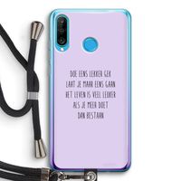 Gek: Huawei P30 Lite Transparant Hoesje met koord