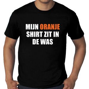 Grote maten Mijn oranje shirt zit in de was t-shirt zwart voor heren - Koningsdag shirts