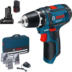 Bosch GSR 12V-15 Professional 1300 RPM 600 g Zwart, Blauw