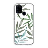 Tropical watercolor leaves: Samsung Galaxy M31 Transparant Hoesje