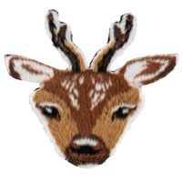 Wandkleed Hert - bruin - 40x40 cm