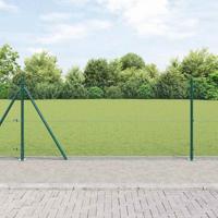 VidaXL Afrasteringspaal groen 10 x 1 m (19 x 19 mm mesh) staal