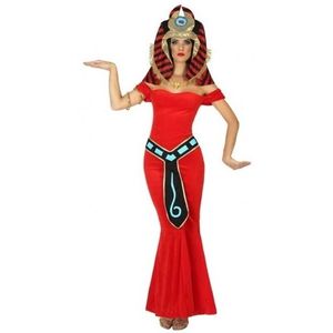 Egyptische farao kostuum/set rood voor dames XL (42-44)  -