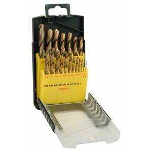 HSS Metaal-spiraalboorset 19-delig Bosch Accessories 2607017152 TiN Cilinderschacht 1 stuk(s)