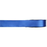 Hobby/decoratie satijnen lint - blauw - 1 cm x 25 meter - cadeauverpakking - polyester