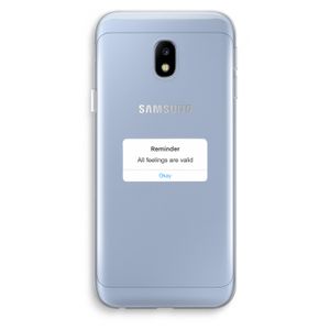 Reminder: Samsung Galaxy J3 (2017) Transparant Hoesje