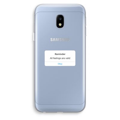 Reminder: Samsung Galaxy J3 (2017) Transparant Hoesje