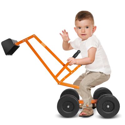 Graafmachine 360° Draaibaar Graafmachine om Erop te Zitten met Schep en Wielen Graafmachine voor Kinderen Vanaf 3 Jaar Oranje