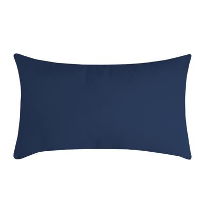 Stof Textile sierkussen Nelson - donkerblauw - 30 x 50 cm - bank kussens - polyester