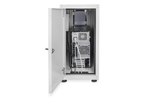 Digitus DN-CC 9002 mit Glastür und Lüfter PC-kast (b x h x d) 300 x 650 x 600 mm Grijs-wit (RAL 7035)