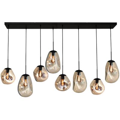 Masterlight HanglampLava 8x goud glas - 2761-05-160-25-80212