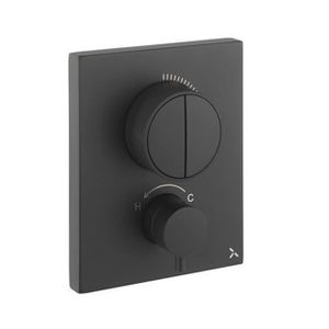 Crosswater Crossbox inbouw douchekraan thermostatisch 2 functies inclusief inbouwdeel zwart mat PROCBPUSH1500LBPM