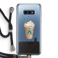 But first coffee: Samsung Galaxy S10e Transparant Hoesje met koord